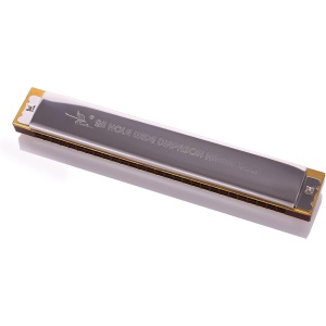 Muzicuta cu 28 note tremolo in C din metal,Swan Harmonica