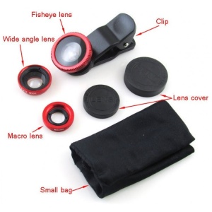 Obiectiv-Lentila universala pentru telefon Clip Lens 3 in 1 - Img 1