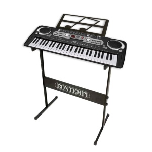 Orga electronica profesionala cu 54 de clape digitale Bontempi si suport metalic - Img 1