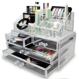 Organizator cosmetice din acril cu 4 sertare si 16 compartimente - Img 3