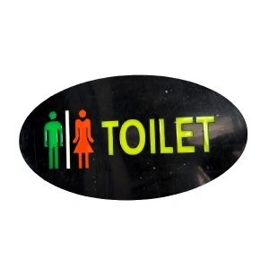 Panou reclama luminoasa LED Color pentru interior cu mesaj TOILET