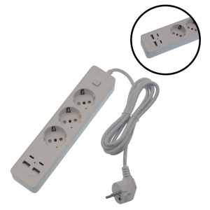 Prelungitor JORTAN OG2203 cu 3 prize, 2 porturi USB si 2 Type C - Img 2
