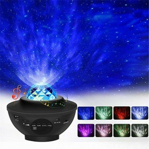 Proiector cu player muzical Bluetooth, cer instelat si lumina rotativa tip val de apa - Img 3