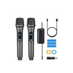 Set 2 microfoane wireless profesionale dinamice UHF WVNGR WG-U702