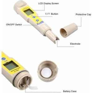 Tester profesional pentru lichide PH tip stilou cu indicator temperatura OWAY OW-035 - Img 3