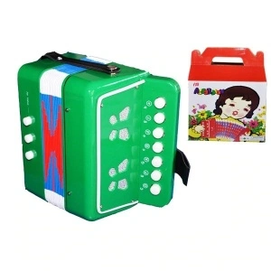 Acordeon cu 7 clape si 3 butoane bass, functional pentru copii - Img 2