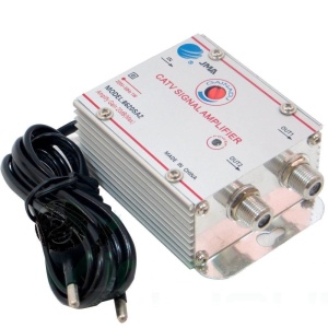 Amplificator de semnal TV cu 2 iesiri JMA,semnal CATV - Img 1
