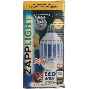 Bec LED antiinsecte cu lampa UV si capcana pentru tantari ZappLight LED 60W - Img 2