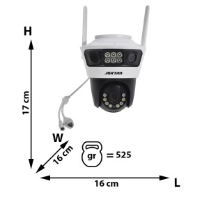 Camera de supraveghere tripla JORTAN6 cu Wi-Fi si pe cablu retea RJ45 - Img 6