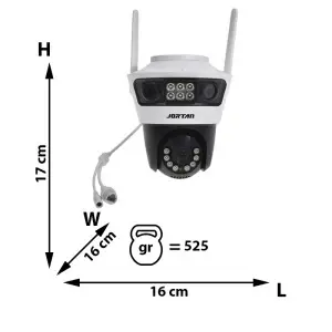 Camera de supraveghere tripla JORTAN6 cu Wi-Fi si pe cablu retea RJ45 - Img 6