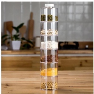 Carusel condimente cu 6 recipiente transparente,Spice Tower - Img 2