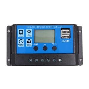 Controler pentru panou solar 10A cu 12V/24V, display LCD si 2 porturi USB - Img 2
