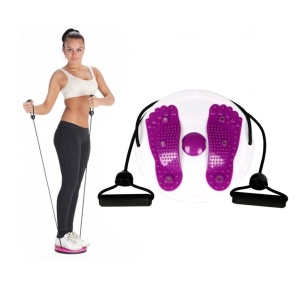 Disc rotativ cu corzi Twister Waist Fitness, pentru gimnastica - Img 5
