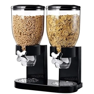 Dispenser de cereale dublu cu capacitate 4 Litri - cate 2L/dozator