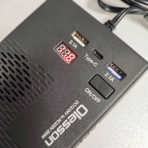 Invertor auto Olesson convertizor 12-24V la 220V AC cu Display, putere 200 W - Img 2