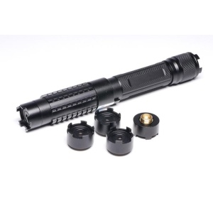 Laser pointer albastru 50000 mW cu acumulatori si 5 capete 3D - Img 2