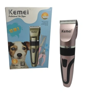 Masina de tuns pentru caini 12 in 1 Kemei KM-1056 cu acumulator si accesorii
