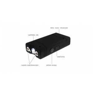 Mini aparat cu electrosocuri 3800K Volt, pentru autoaparare TW-800 - Img 3
