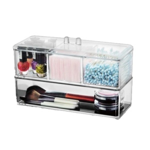 Mini organizator cosmetice si bijuterii cu 2 sertare - Img 3