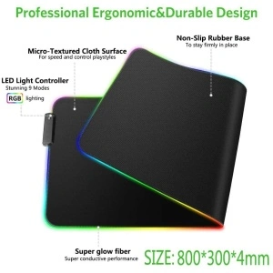 Mouse Pad Gaming cu iluminare LED RGB si alimentare prin USB-C - Img 5