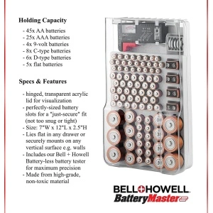 Organizator si tester pentru stocarea bateriilor Battery Master - Img 5