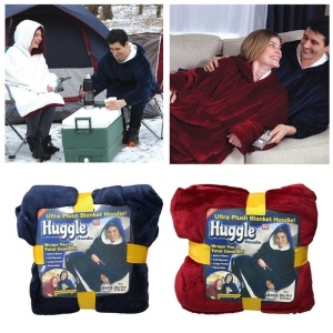 Patura cu maneci stil hanorac cu gluga si buzunar Huggle Hoodie - Img 3