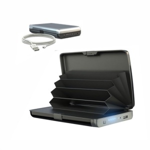 Portofel securizat cu baterie externa 2 in 1 E-Charge Wallet - Img 1