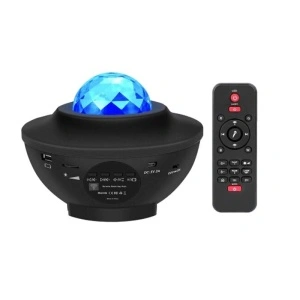 Proiector cu player muzical Bluetooth, cer instelat si lumina rotativa tip val de apa - Img 4
