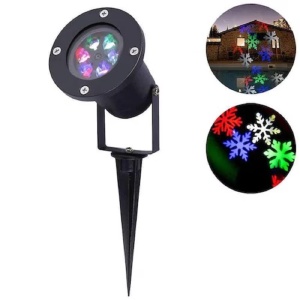 Proiector fulgi de zapada colorati cu LED RGB pentru exterior - Img 4