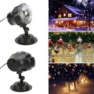 Proiector Snow Flower Lamp sfera fulgi de nea si zapada cu 3 LED-uri RGB - Img 2