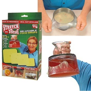 Set de 4 folii alimentare din silicon reutilizabile, Stretch and Fresh - Img 6