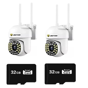 Set doua Camere de supraveghere IP wireless Jortan JT-8161QJ + 2 carduri 32GB - Img 1