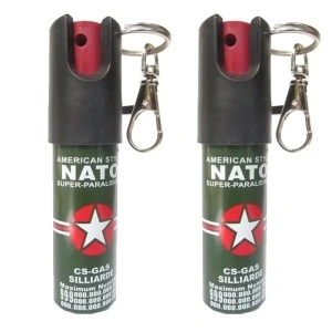 Set doua sprayuri paralizante NATO cu propulsie 20 ml de tip breloc