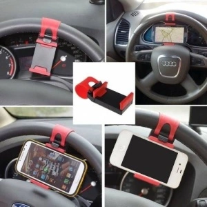 Suport auto universal telefon din silicon prindere pe volan - Img 6