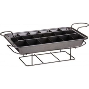 Tava de copt pentru prajituri cu separator Perfect Brownie si suport pentru masa - Img 2