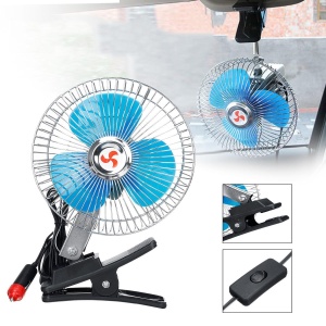 Ventilator auto 12 Volti oscilant cu suport metalic inclus, 8 inch - Img 4