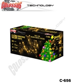 LED NOVOGODIŠNJE LAMPICE COLOSSUS TOPLO BELA C-656 - Img 2