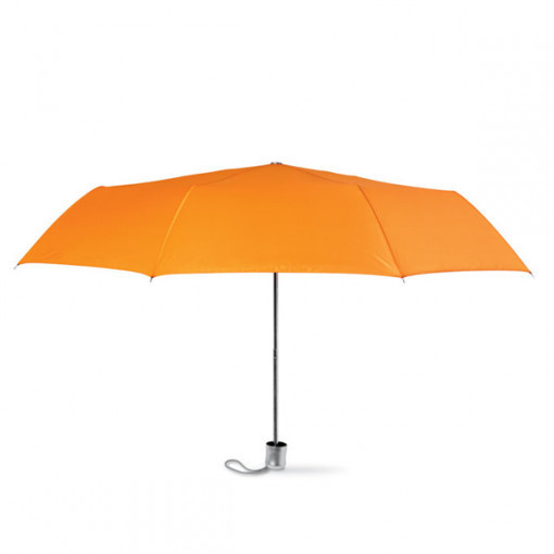 Дамски чадър сгъваем ръчен в калъф 97см Orange - Img 1