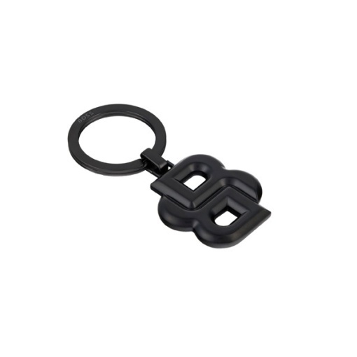Метален ключодържател Hugo Boss Double B Matt Black