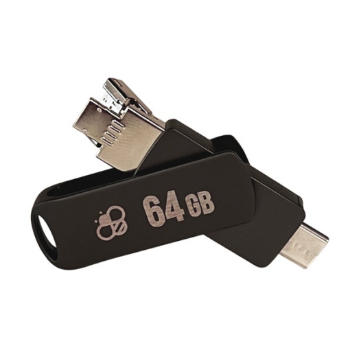 Флаш памет OTG 64GB – 3 in 1 – iTwist Black