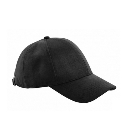 Шапка с козирка 6 панелна Faux Suede Black