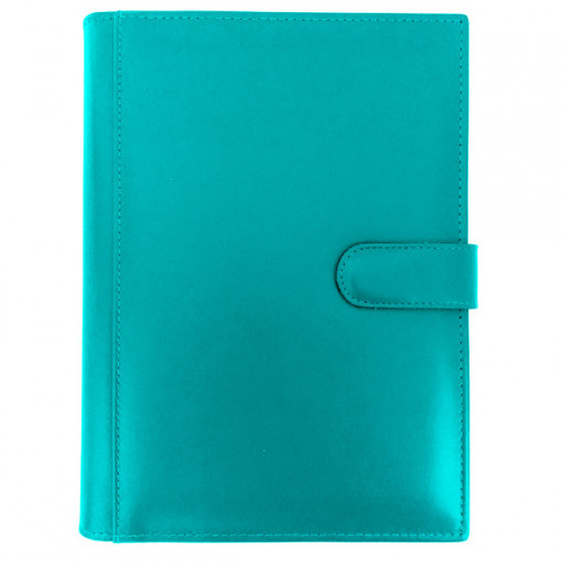 Тефтер Календар-бележник 2026 Естествена Кожа B5 Bodrum Тюркоаз