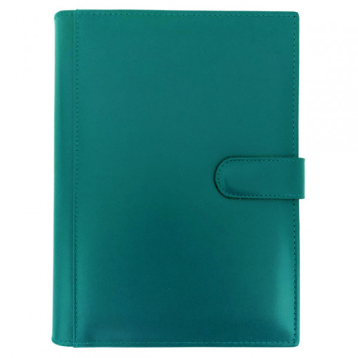 Тефтер Календар-бележник 2026 Естествена Кожа B5 Bodrum Eмералд