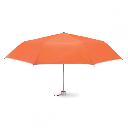 Дамски чадър сгъваем ръчен в калъф 97см CARDIF Оранжев - Img 1