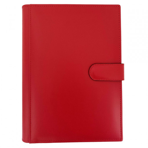 Тефтер Календар-бележник 2026 Естествена Кожа B5 Bodrum Червен
