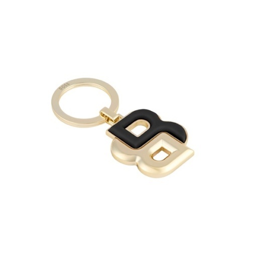 Метален ключодържател Hugo Boss Double B Black