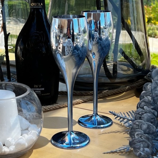 Чаша за Шампанско 150мл Flute Shine Blue