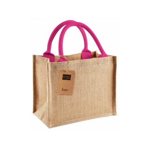 Чанта за плаж от юта Jute Mini Fucsia