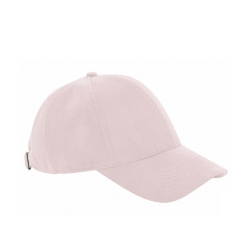 Шапка с козирка 6 панелна Faux Suede Pink