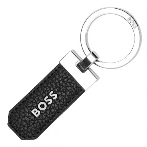 Луксозен ключодържател BOSS Classic Grained Black - Img 1